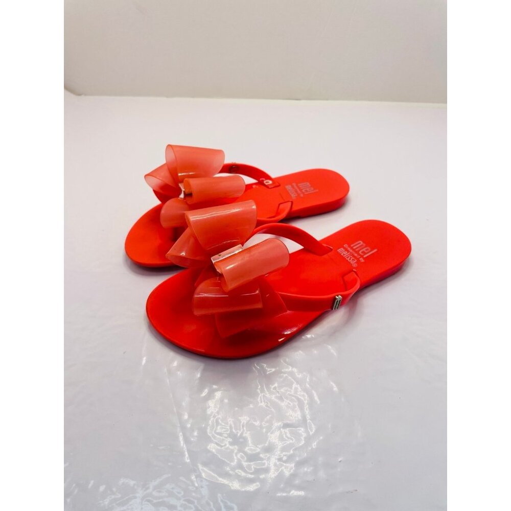 Mel By Melissa Bow Sandals Salmon Girls Size 12